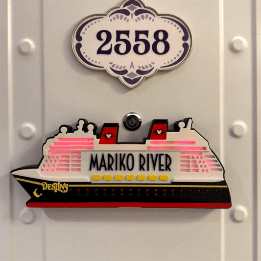 light-up Cruise Ship magnet set