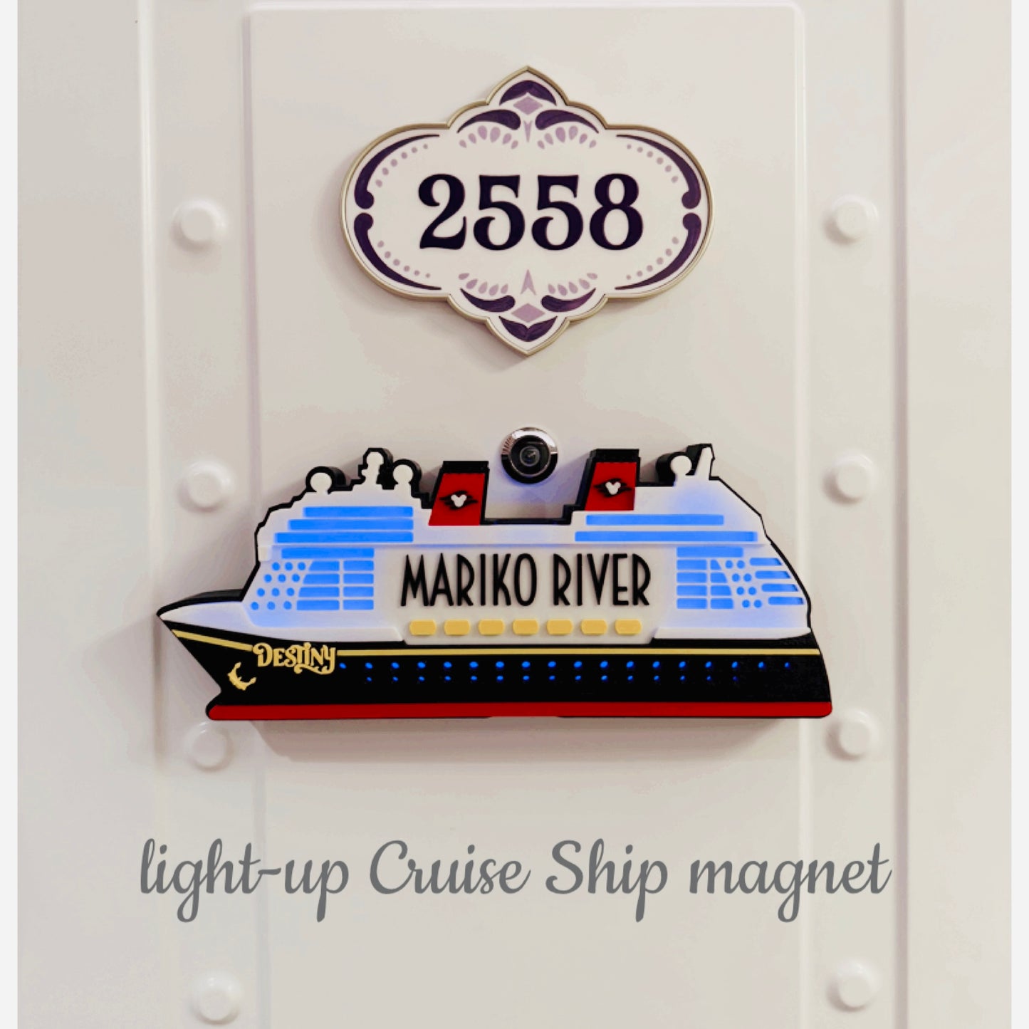 light-up Cruise Ship magnet set